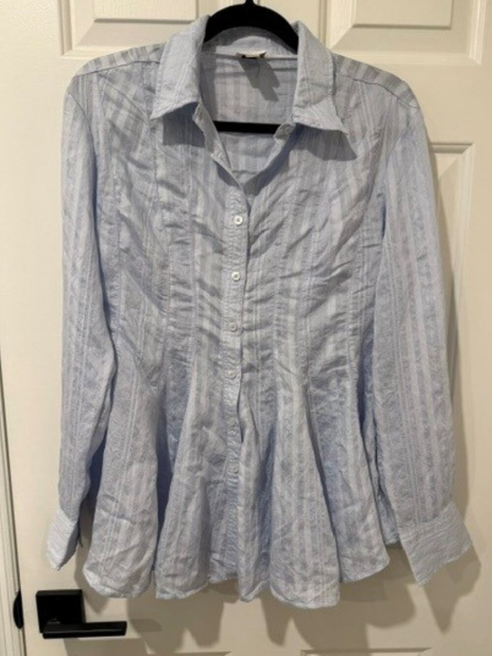 NEW Maeve Peplum Blue tunic- Small